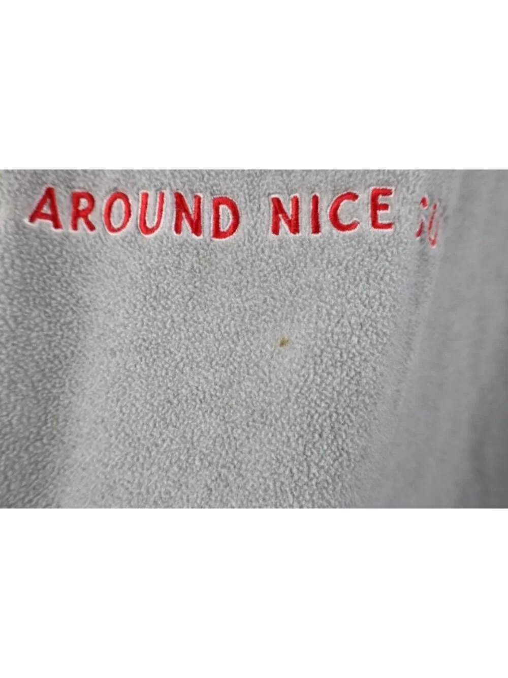 Vtg 90s Disney Mens Large Mickey Mouse All Around Nice Guy Fleece Sweater Gray